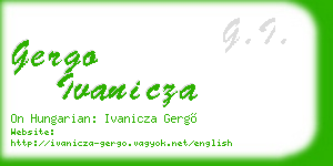 gergo ivanicza business card